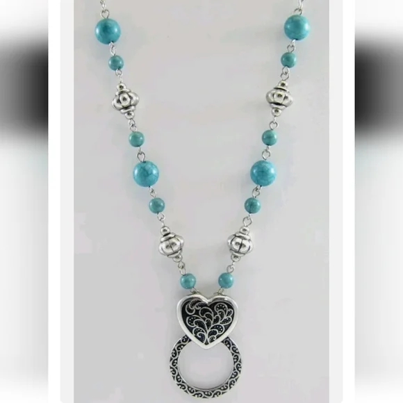 EYEGLASS/ID HOLDER TURQUOISE NECKLACE - Picture 4 of 6
